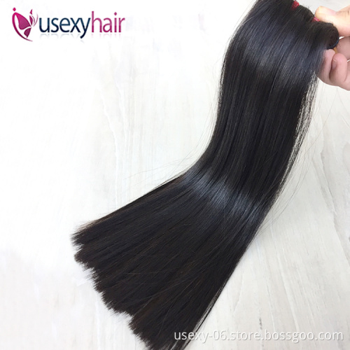 Vietnamese Super Double Drawn Virgin Mink Raw Unprocessed Human Hair Weave Bundles Remy Bone Straight Human Hair Vendors